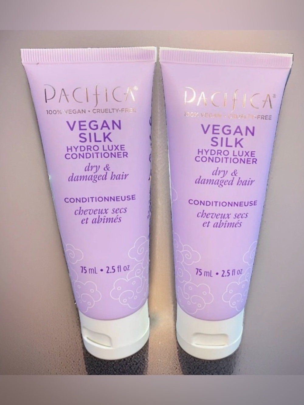 2x Pacifica Vegan Silk Hydro Luxe Conditioners For Dry Damaged Hair (2.5oz) NEW